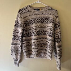 Polo Ralph Lauren Fair Isle Blouson-Sleeve Jumper 🤎